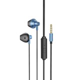 Vezetékes sztereó fülhallgató, 3.5 mm, mikrofon, funkció gomb, mágneses, Hoco M75 Belle, kék (93509) - Fülhallgató