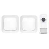 Vezetéknélküli csengő – 2 beltéri egység és 1 gomb – fehér