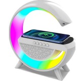 Vezetéknélküli Telefontöltő, Bluetooth hangszoró és RGB LED Lámpa