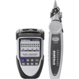 Vezetékvizsgáló kábelteszter és hanggenerátoros vezetékkereső RJ11/RJ45 max. 1 km vezetékhosszig Basetech BT-300 WT (BT-300 WT)