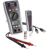 Vezetékvizsgáló koax kábel teszter, UTP, LAN hálózati kábel teszter RJ11/RJ45, BNC kábelekhez Voltcraft CT-3 (CT-3 DMM)