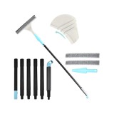 VG 10 részes ablaktisztító készlet, állítható hossz 68 cm-156 cm, 2 db mikroszálas törlőfejjel