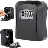 VG Számzáras kulcstartó széf, 12 x 9 cm, fekete