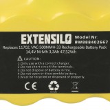 VHBW Akkumulátor 11702, 80501e, 80601, 11702, 68939, 80501, 855714, 4419696 típusokhoz - 3300 mAh, 14,4 V, NiMH