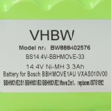 VHBW Akkumulátor Bosch GPRHC18SV007, FD8901, GP180SCHSV12Y2H, 00751992 típusokhoz - 3300 mAh, 14,4 V, NiMH