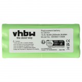 VHBW Akkumulátor Dirt Devil R1-L051B, 0606004 - 2000 mAh, 14,4 V, NiMH számára