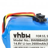 VHBW Akkumulátor következőhöz: Qihoo INR18650 M264S1P, LR-PAS0638W-EU, 2ASP4-S5 - 2600 mAh, 14,8 V, Li-Ion