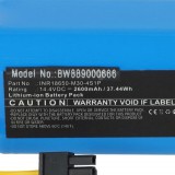 VHBW Akkumulátor Proscenic T-4S1P-B-U21, INR18650-M30-4S1P - 2600 mAh-hoz, 14,4 V, Li-Ion