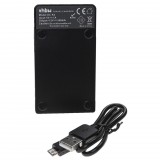 VHBW Akkumulátortöltő Canon CB-2LHE-t, Canon NB-12L fényképezőgéphez stb.