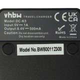 VHBW Akkumulátortöltő Nikon MH-24-et, Coolpix P7000 fényképezőgéphez stb. - 0,5 A, 8,4 V