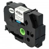 VHBW Brother HSE-251 Címkeszalag, 23,6 mm, Fekete-Fehér