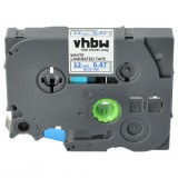 VHBW Brother TZ-233, TZE-233 Címkeszalag - 12 mm, Kék-Fehér