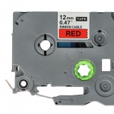 VHBW Brother TZ-FX431, TZE-FX431, TZFX431, TZeFX431 - 12 mm Fekete-Piros Címkeszalag