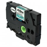 VHBW Brother TZE-711L1 Címkeszalag - 6 mm, Fekete-Zöld (Glitter)