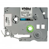 VHBW Brother TZE-S221 Címkeszalag - 9 mm, Fekete-Fehér, Extra Éles