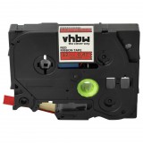 VHBW Brother TZERW34 Textil Címkeszalag - 12mm, Arany-Piros