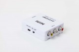 VHBW Cinch-HDMI Adapter, AV RCA Kompozit Konverter, Mini USB Kábel, Fehér