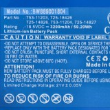 VHBW CubCadet Fűnyíró Akkumulátor 753-11203, 725-14826, 725-14827, 725-18426 - 3200 mAh 18,5 V Li-Ion