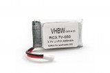 VHBW Drón akkumulátor 20C Qdcopterhez – 500 mAh 3,7 V Li-Ion