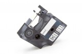 VHBW Dymo 18444 Címkeszalag - 12mm, Fekete-Fehér, Vinil