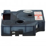 VHBW Dymo 45015, D1 Címkeszalag - 12 mm, Piros-Fehér