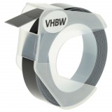 VHBW Dymo 520109, 0898130, S0898130 3D Dombornyomó Címkeszalag - 9 mm Fehér-Fekete