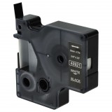 VHBW Dymo D1 Címkeszalag, 40921, 9 mm, Fehér-Fekete