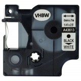 VHBW Dymo D1 Címkeszalag, 43613, 6 mm, Fekete-Fehér