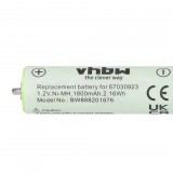 VHBW Elektromos borotvaelem Braun 67030923, 1HR-AAUUV, 67030834, 67030165 - 1800 mAh 1,2 V NiMH