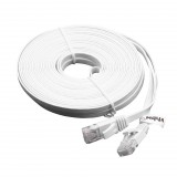 VHBW Ethernet Kábel Cat.6 - 10 m, Fehér, Lapos