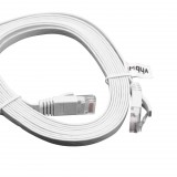 VHBW Ethernet Kábel Cat.6 - 3 m, Fehér, Lapos