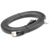 VHBW Ethernet Kábel Cat.7 - 3m, Fekete, Lapos
