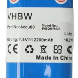 VHBW Fűnyíró Akkumulátor 8802-00.640.00, Accu80 - 2200mAh 7,2V Li-Ion