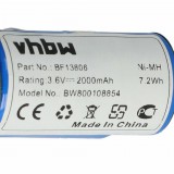 VHBW Fűnyíró akkumulátor a Wolf BS45-höz - 2000 mAh 3,6 V NiMH