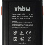 VHBW Gardena 8838, 8838U, 04025-20, 8838-20, 4025 Fűnyíró Akkumulátor - 5000 mAh, 25 V, Li-Ion, Fekete