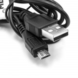 VHBW Garmin Descent MK1 Fitness Trackerhez használható Töltő - Micro USB kábel, 100 cm, fekete