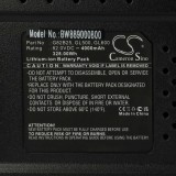 VHBW Greenworks GL500, GL600, G82B25, GL250, GL400 Akkumulátor Fűnyíró - 4000 mAh 82 V Li-Ion, Fekete