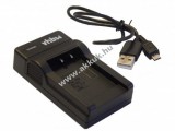 VHBW Helyettesítő akkutöltő micro USB kábellel Nikon típus EN-EL23