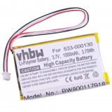 VHBW Logitech 533-000130 Számítógépes Egér Elem - 1000 mAh 3,7 V Li-polimer