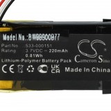 VHBW Logitech AHB521630PJT-04, 533-000151 típusú számítógépes egér elem – 220 mAh 3,7 V Li-polimer