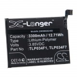 VHBW Mobiltelefon akkumulátor Alcatel TLP034F1, TLP034F7 - 3300 mAh 3,85 V Li-polymer