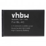 VHBW Mobiltelefon akkumulátor Bea-fon C140/C240, EU001B, S400 EU001W - 600 mAh 3,7 V Li-Ion