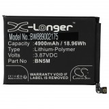 VHBW Mobiltelefon akkumulátor BN5M-hez - 4900 mAh 3,87 V Li-polimer