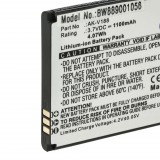 VHBW Mobiltelefon akkumulátor Emporia AK-V188 - 1100 mAh 3,7 V Li-Ion - Okostelefon akkumulátor