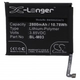 VHBW Mobiltelefon akkumulátor LG BL-M03, EAC64791001 telefonhoz - 2800 mAh 3,85 V Li-polimer