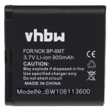 VHBW Mobiltelefon akkumulátor Nokia BL-6MT, BP-6MT telefonokhoz - 900 mAh 3,7 V Li-Ion