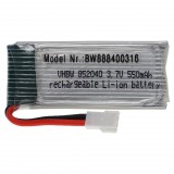 VHBW Modellkészítő eszköz akkumulátor - 550 mAh 3,7 V Li-polimer, XH 2,54 2P