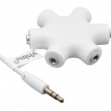 VHBW Multi Audio Splitter 5-utas AUX 3,5 mm fehér