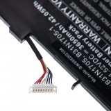 VHBW Notebook akkumulátor Asus 0B200-02660000, B31N1705, 0B200-02660100 - 3650 mAh 11,52 V Li-polymer