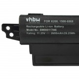 VHBW Notebook akkumulátor Asus 1566-6868, 0B110-00240100E, A31LM9H - 2600 mAh 11,25 V Li-Ion, fekete